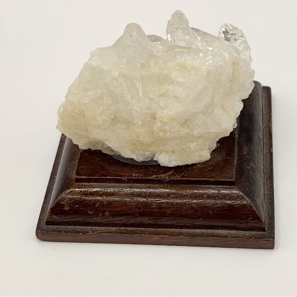 Quartz Crystal cluster pointed tips mounted vintage decor natural stone boho - Picture 5 of 10